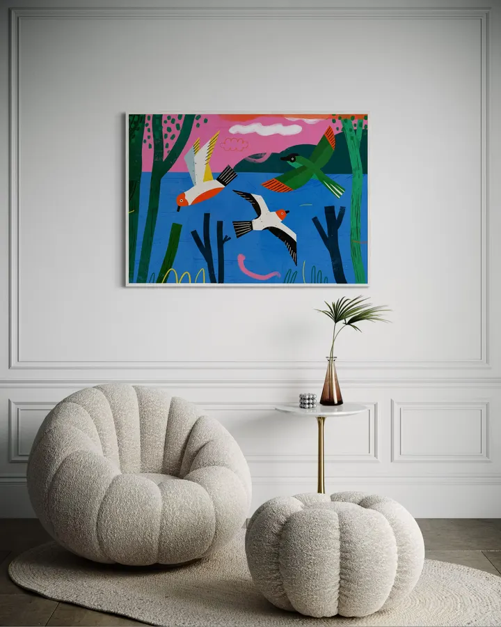 Birds Over the Lake - MotMot