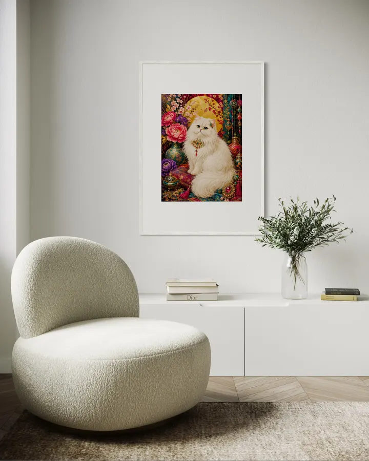 A White Cat Adorned with Jewels - Yuri Morino