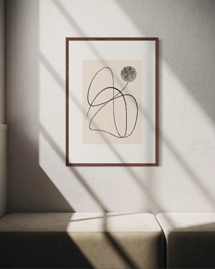 Continuous Line Loop with Textured Circle 02 - Little Dean