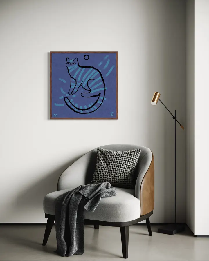 Blue Striped Cat No. 2 - Enikő Eged