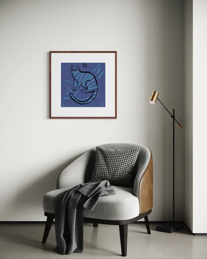 Blue Striped Cat No. 2 - Enikő Eged