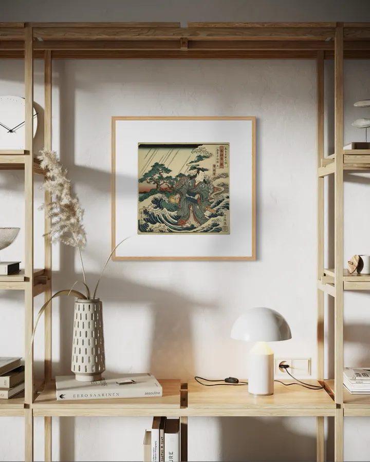 浦島太郎浮世絵Urashima Taro Ukiyo-e - 縁糸