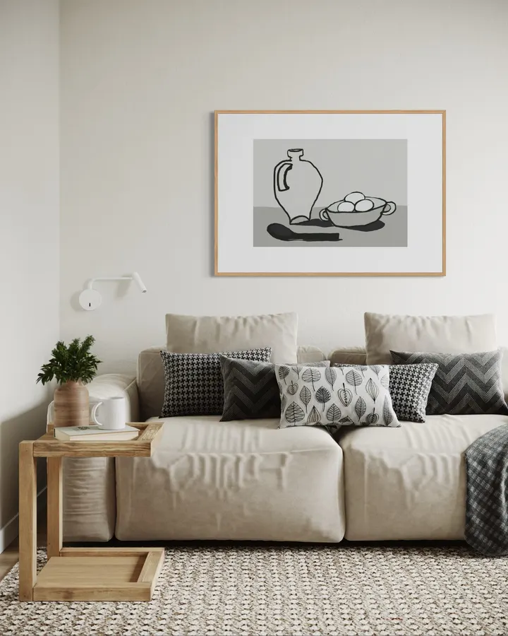 Still Life with Jug & Bowl in Ash & Charcoal - Little Dean