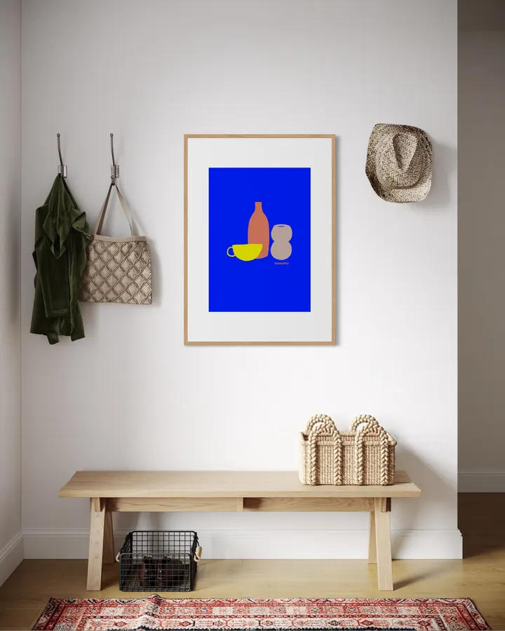 Home pots in blue