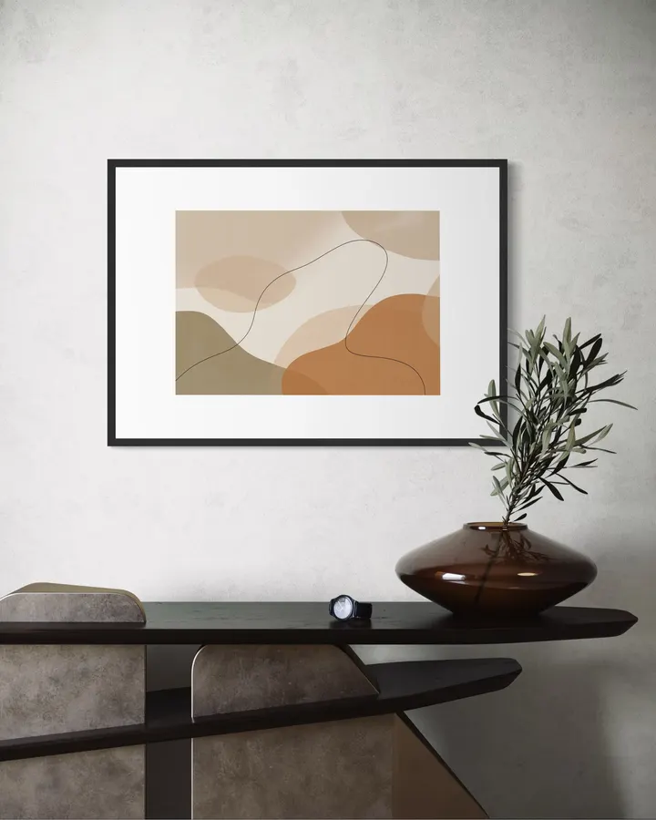 Warm Beige Sand Dunes & Hills | Abstract Art
