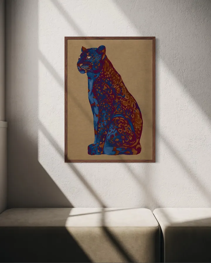 Blue and Gold Leopard Painting - DOXOLOGY