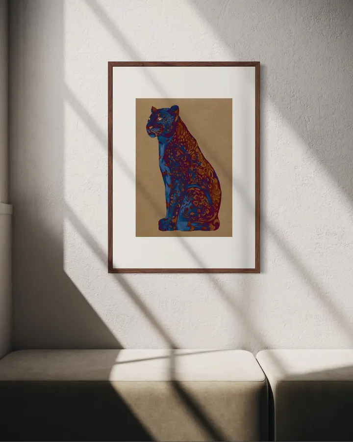 Blue and Gold Leopard Painting - DOXOLOGY