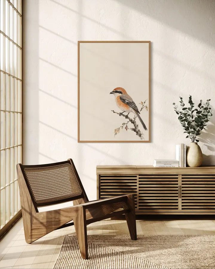 墨一筆 141|枝上の百舌鳥