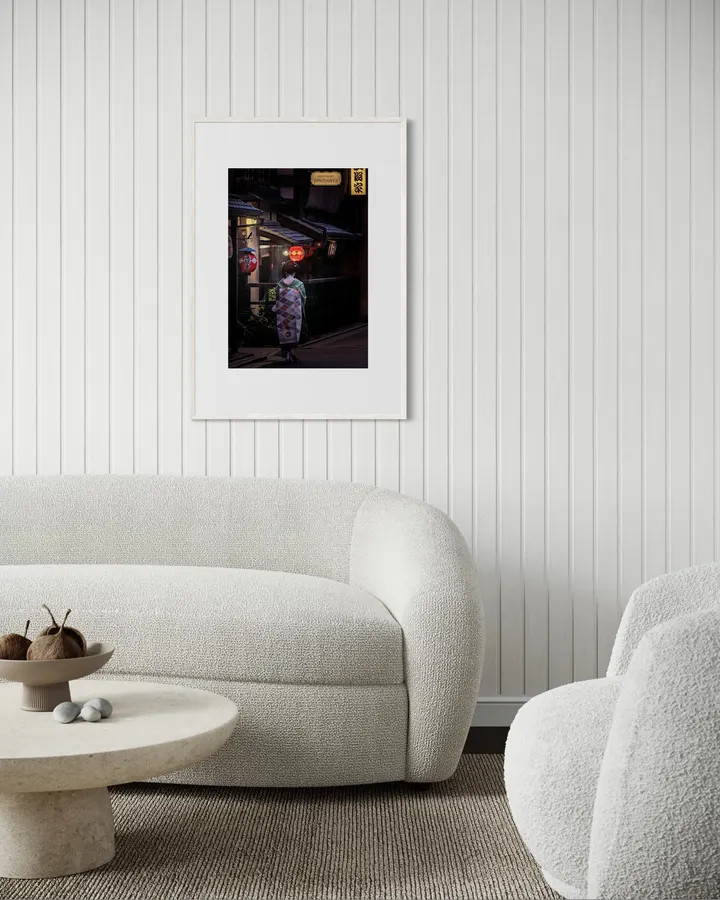 Lantern-Lit Alley, Gion Kyoto – Maiko Evening Photography Print