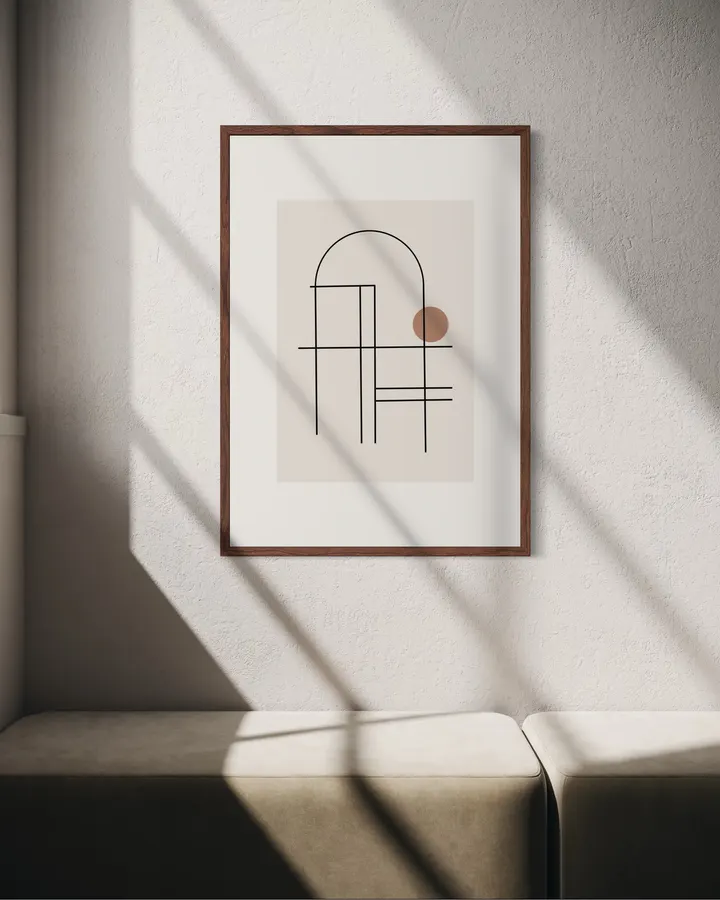 Minimalist Arch and Grid with Terracotta Accent - Little Dean