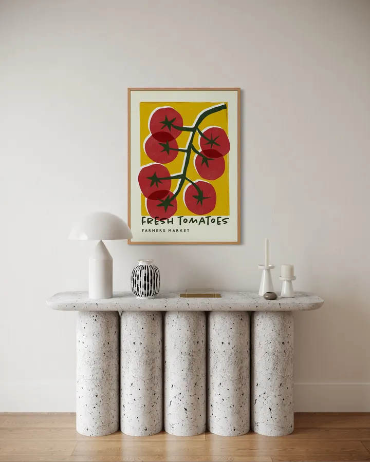 Fresh Tomatoes – Retro Farmers Market Poster - ShowMeMars
