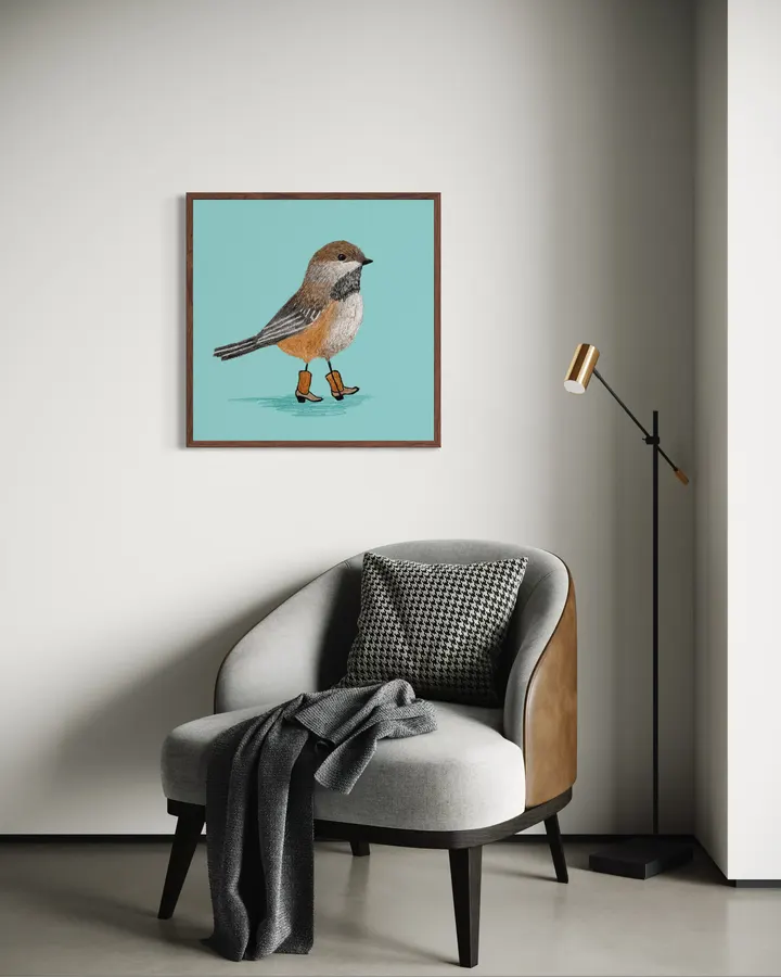 Boreal Chickadee in Cowboy Boots