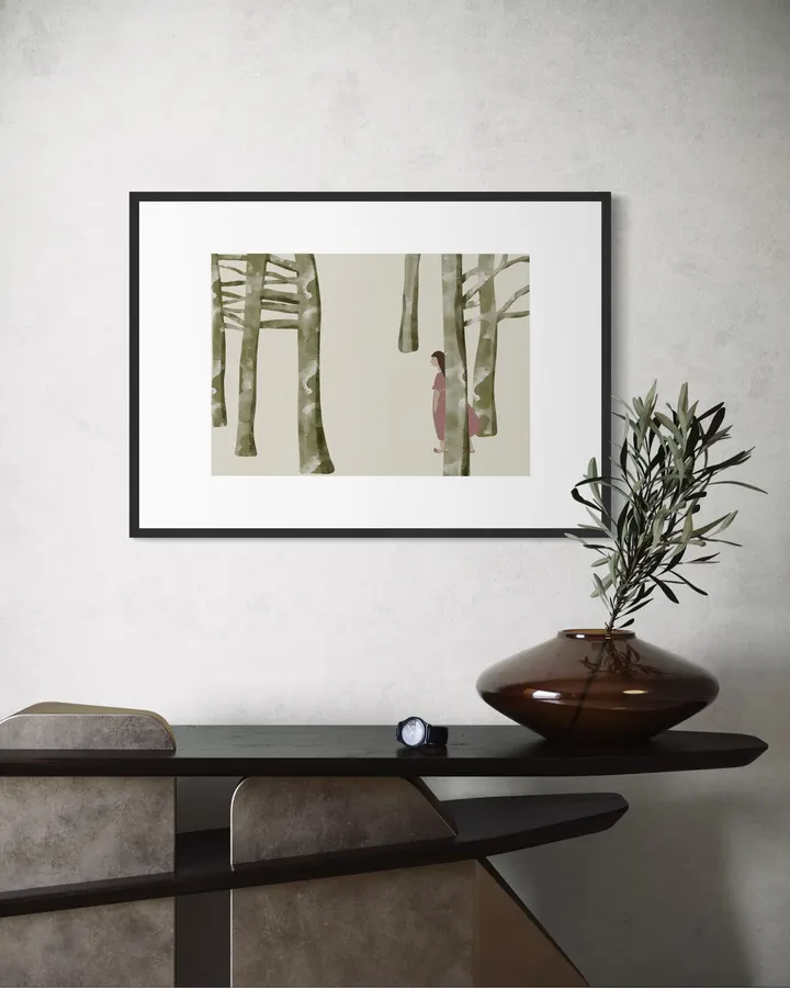 Birch Grove Walk in Sage, Rose & Cream - Little Dean