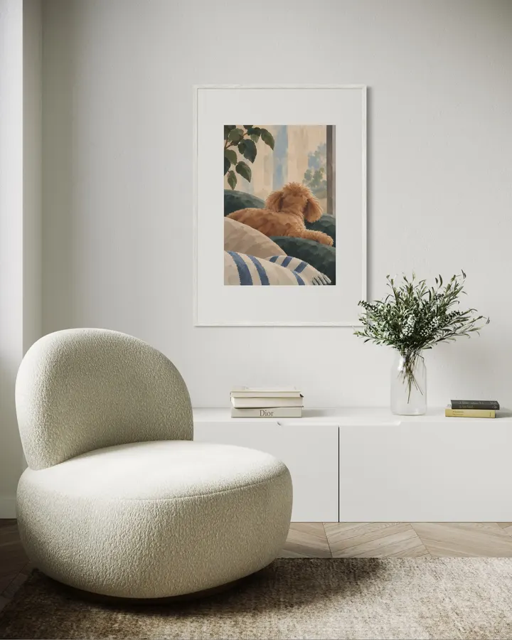 COMPANION 02 — Repose | Modern Dog Wall Art - Ritsuko Nishimura | KINARI