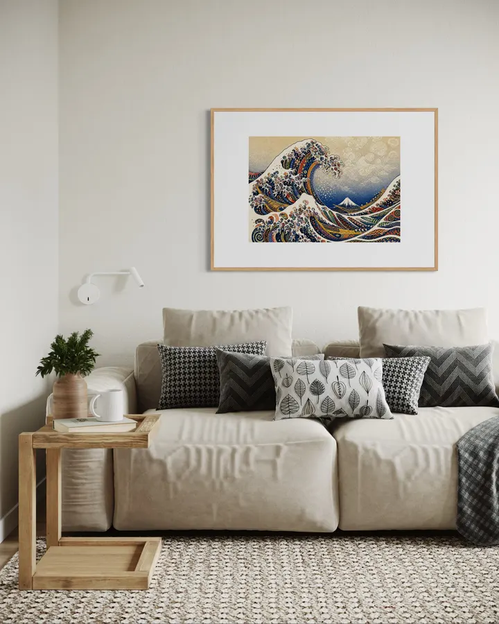 Hokusai × Colorful Geometric – The Great Wave off Kanagawa - CocoHare Production
