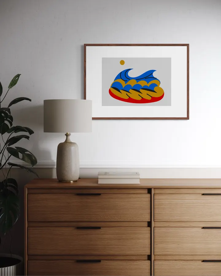 Abstract Colorful Ocean Waves Illustration	 - Pablo Ferreira