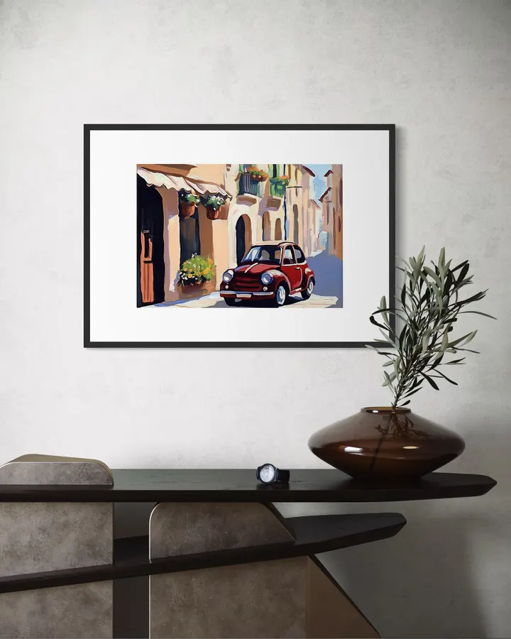 Red Car in the Street - Elena Avanesova