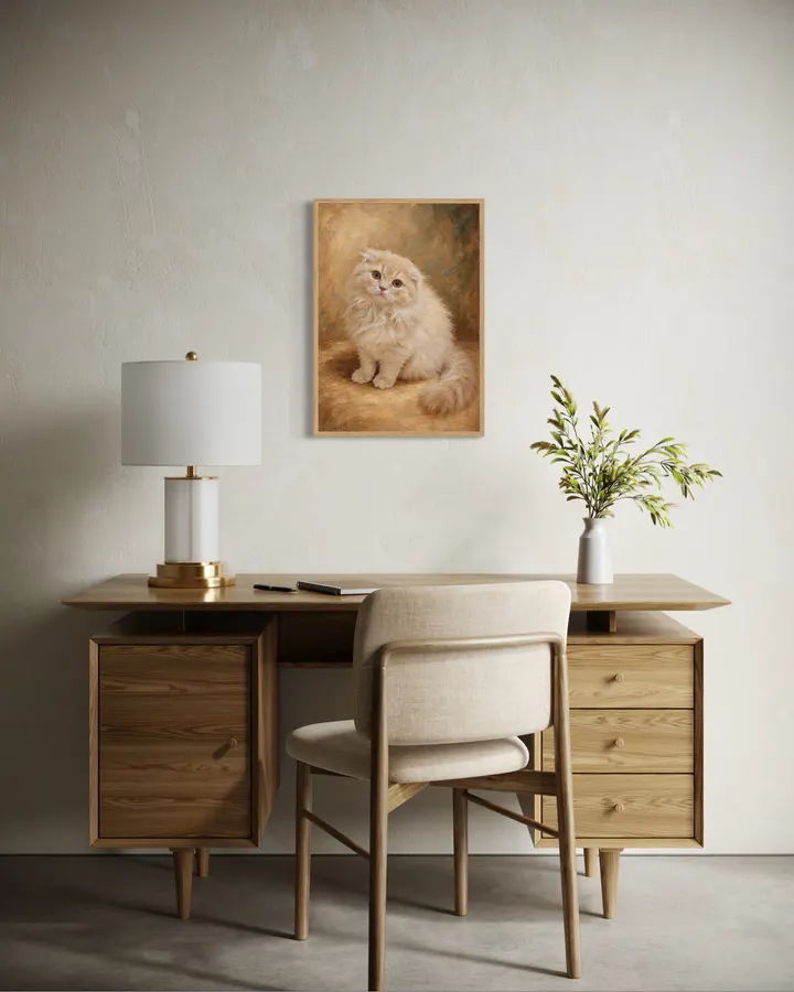 Golden Whiskers – A Timeless Feline Portrait 【黄金色のひげ ― 時を超える猫の肖像画】