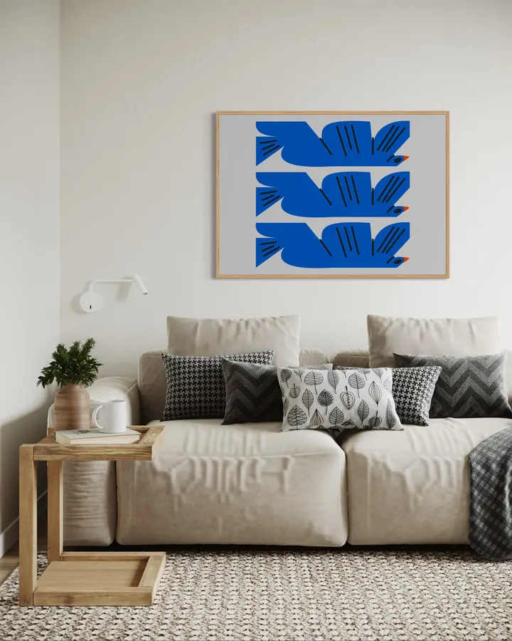 Abstract three birds illustration - Pablo Ferreira