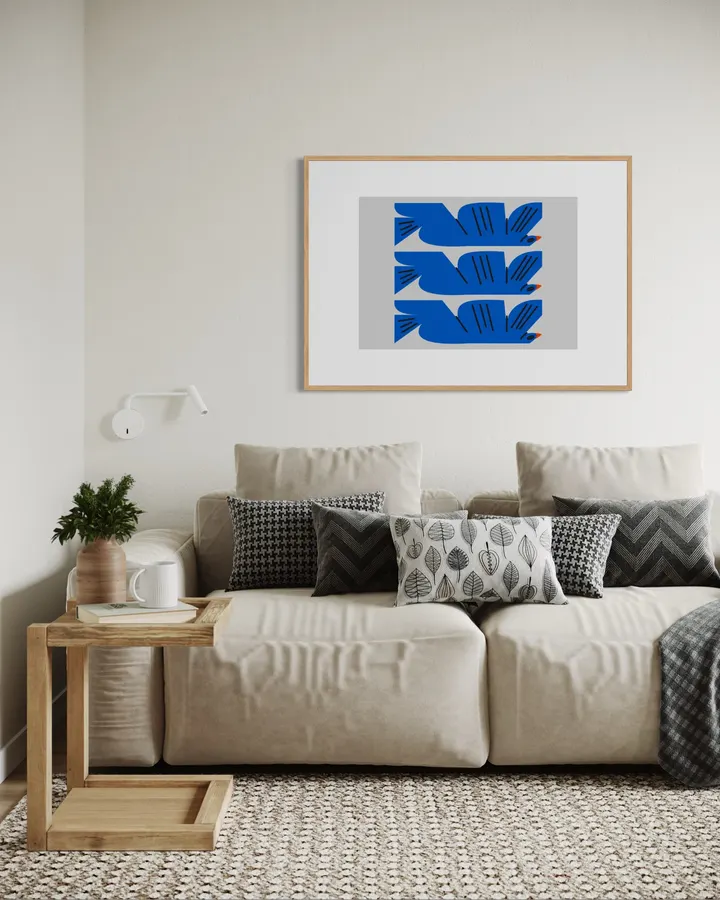 Abstract three birds illustration - Pablo Ferreira