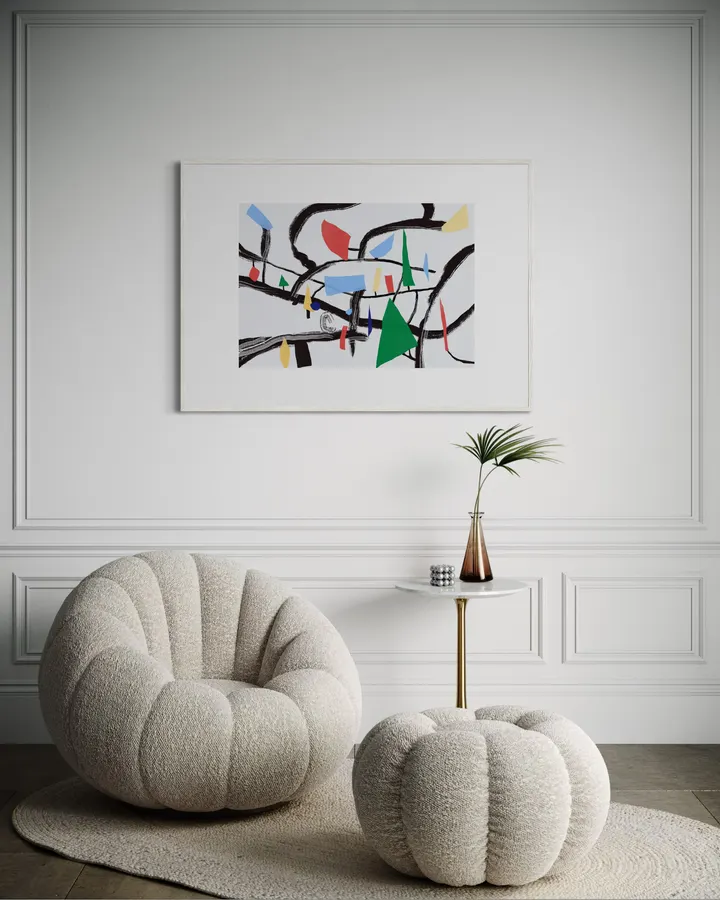 Calligraphic Form & Color Accents - Little Dean