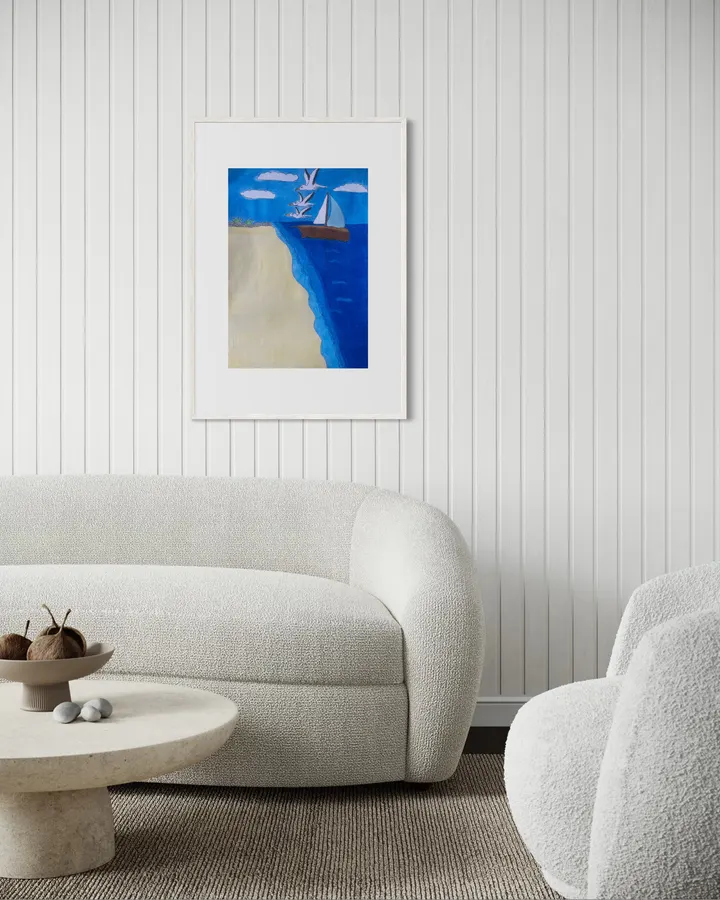A peaceful beach scene