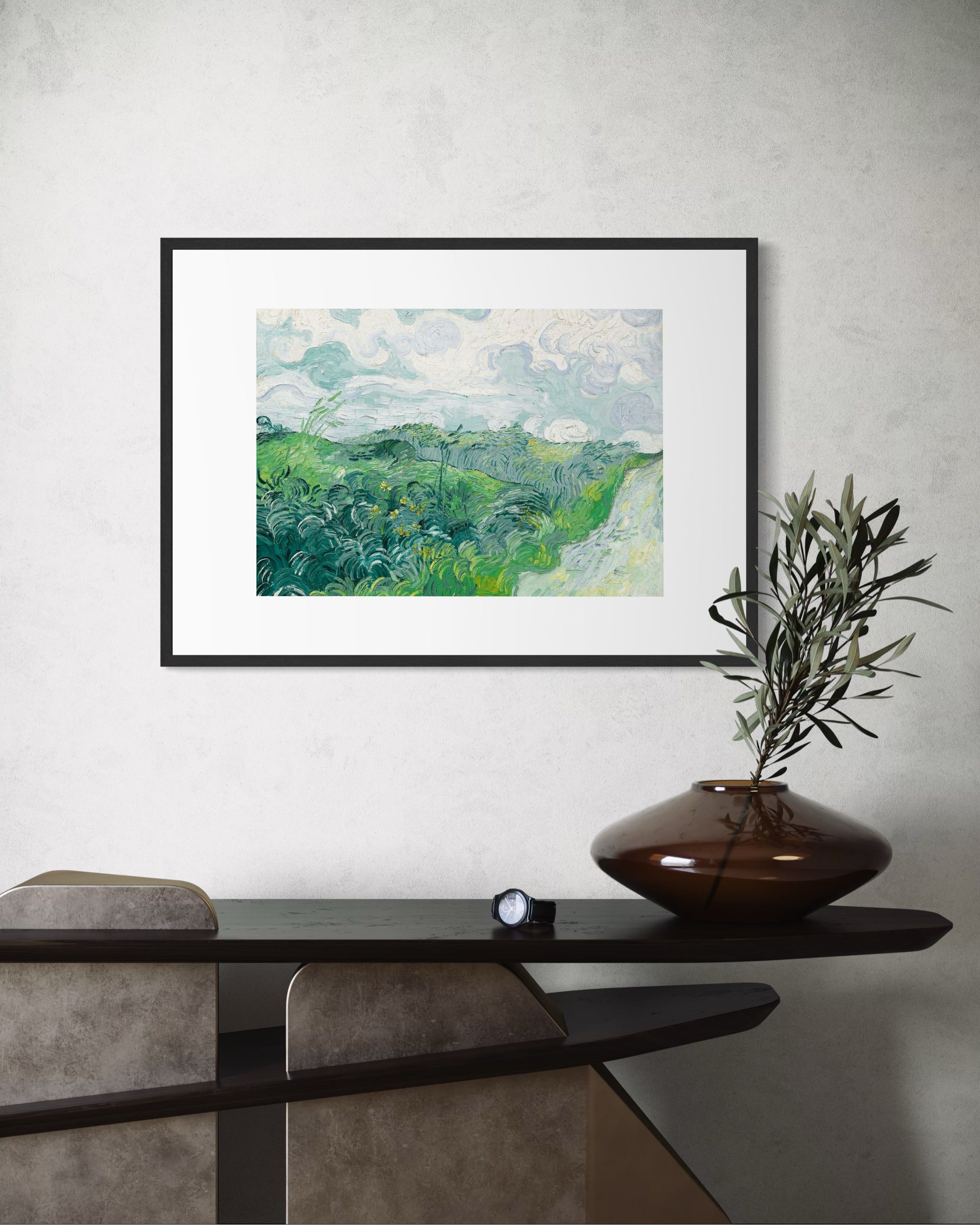 Green Wheat Fields, Auvers - Vincent van Gogh